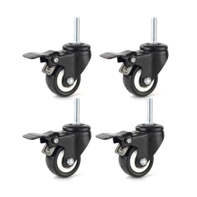 CASTER WHEEL BLACK 1.5''SWIVEL WITH BREAK